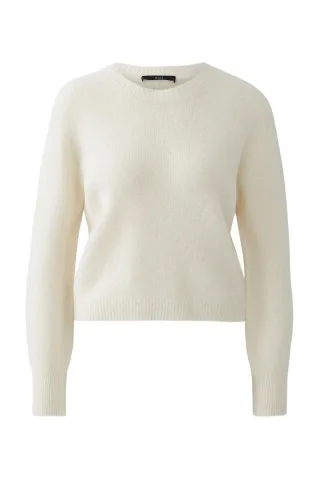 Oui - Toller Kuschelpullover weiß - Gr. - 40