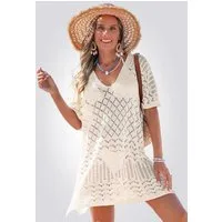 Cupshe Strandkleid Ärmel Mini Split Hem Cover-up Kleid