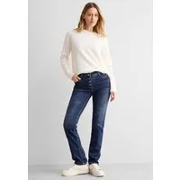CECIL Straight-Jeans mit Knopfleiste
