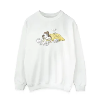 Disney - "Beauty And The Beast Belle Reading" Sweatshirt für Damen (Weiß)