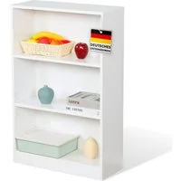 Floordirekt Bücherregal Maine, schmales Holzregal, Standregal mit Kippschutz an der Rückwand, 3 Etagen 1-tlg., 60x24x93 cm Wasser- & Abriebfeste Oberfläche, offen & platzsparend