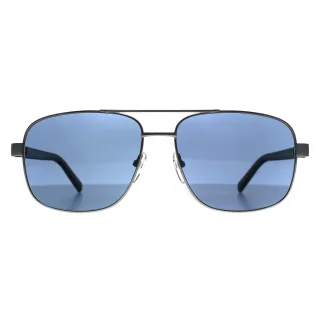 BMW Rechteckige Herren Mattes Licht Palladium Blau Polarisiert BS0039