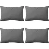 vidaXL Zierkissen Gartenkissen 4 Stk. 60 x 40 cm Grau, (4 St)