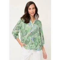 Olsen Tunikashirt Shirt mit Allover-Dessin und Tunikaausschnitt
