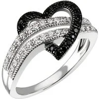 Firetti Fingerring Schmuck Geschenk Silber 925 Silberring Herz, mit Zirkonia (synth)