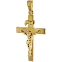 trendor Kreuzanhänger 75551, Anhänger Kruzifix 24 mm Gold 750 / 18 Karat