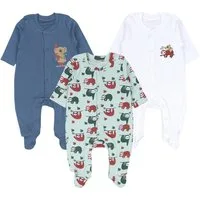 TupTam Strampler TupTam Baby Jungen Schlafstrampler mit Fuß 3er Pack