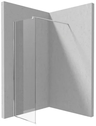 Neuesbad Dusche Wand WALK-IN Chrom 50 CM mit Weissglas NB1DEKTS085P1