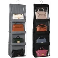 PRIISF Hängeregal Aufbewahrungsbox Hängeorganizer Hängender Handtaschen Organizer Kiste, mit 6 Taschen 8 Taschen, Kleiderschrank Hängeaufbewahrung Regal Stoffschrank Wandtasche