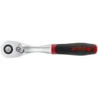 Umschaltknarre 1/4", Druckknopf und Kugelsicherung schwarz/rot
