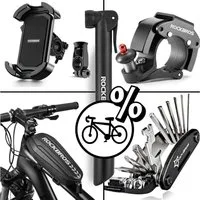 CoolGadget Fahrradbox Set Fahrrad Zubehör mit Handyhalter Tasche, Mini Luftpumpe Multitool Werkzeug Klingel