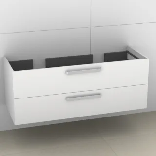 Artiqua 412 Waschtischunterschrank für Ventuno T0020 Weiß Hochglanz, 412-WU2L-I27-7016-68 412-WU2L-I27-7016-68