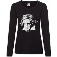 Urban Backwoods Langarmshirt Beethoven Damen Langarmshirt Ludwig Van Komponist Composer Klassik (1-tlg) Musik Klassische Classic Music