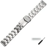 MARBURGER Uhrenarmband 18mm Edelstahl Silber