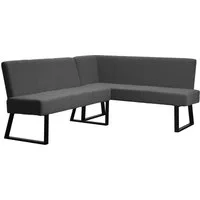 OTTO home Eckbank Gladiole, (Sitzbank, Esszimmerbank, Bank), mit Taschenfederkern, schwarzes Metallgestell, Breite 190 cm