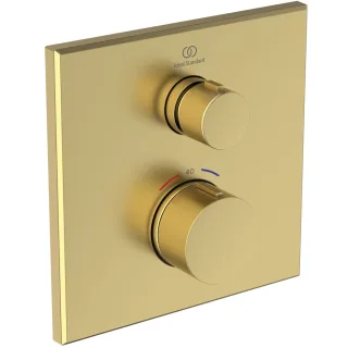 Ideal Standard Unterputz-Thermostat Ceratherm Navigo eckig 1 Verbraucher, Brushed Gold, A8580A2 A8580A2