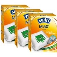 Swirl Staubsaugerbeutel SWIRL Staubsaugerbeutel M 50 EcoPor 3er-Pack 12 Beutel 3 Airfilter, passend für Miele