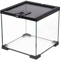 Terra Della Terrarium Glas-Terrarium schwarz