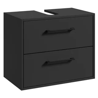Badplaats Waschbeckenunterschrank, Schwarz, Holz, Rechteckig, 60x47x35 cm, Badezimmer, Badezimmerschränke, Waschbeckenunterschränke