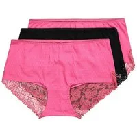 Ulla Popken Hipster Hipster 3er-Pack Spitzen-Einsatz