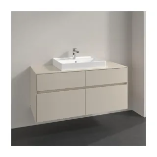 Villeroy und Boch Collaro Waschtischunterschrank C08100VN 120x54,8x50cm, Waschtisch mittig, cashmere grey
