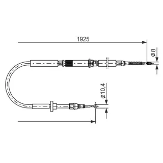 Bosch Handbremsseil hinten Audi A6 Allroad