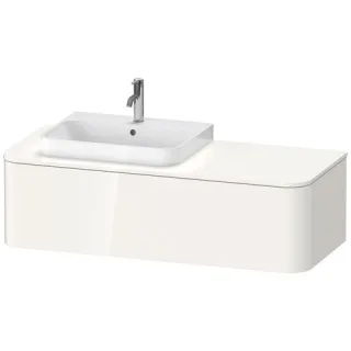 Duravit Happy D.2 Plus Konsolenwaschtischunterbau wandhängend Weiß Hochglanz 1300x550x354 mm - HP494 HP4942L22220010