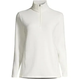 Anyweather Fleece-Pullover mit Reißverschluss, Damen,  Weiß, Polyester, by Lands' End