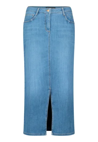 Betty Barclay - Lässiger Jeansrock in Midilänge mit geradem Schnitt blau - Gr. - 40