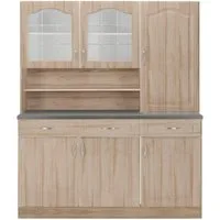 wiho Küchen Küchenbuffet Linz 150 cm breit, in Landhaus-Optik