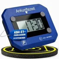 NTG Nutzfahrzeug Technik GmbH elektronische Parkscheibe E1 mit KBA-Zulassung für DE, automatische Parkscheibe (Automatik-Erkennung, Digitale Zeitanzeige)