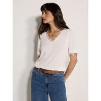Apricot T-Shirt Jersey T-Shirt mit Spitze