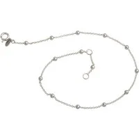 Silberkettenstore Fußkette Fußkette Erbse 1,3mm mit Kugeln - 925 Silber, Länge wählbar