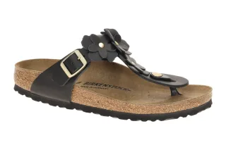 Birkenstock 1026719 GIZEH - FLOWER EMBELLISHMENT Damen Pantolette Schwarz