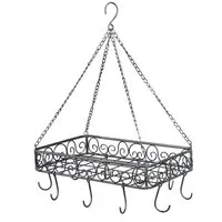 Ambiente Haus Hängekorb Topfhänger aus Eisen in Grau - (B) 45 cm (1 St)