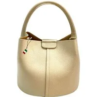 FLORENCE Umhängetasche Florence Damen Umhängetasche Leder Tasche (Umhängetasche), Damen Umhängetasche Echtes Leder, beige ca. 23cm hoch