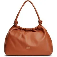 Tommy Hilfiger Hobo TH SOFT LEATHER HOBO, Damen Handtasche, Schultertasche, Umhängetasche mit goldfarbenem Logo