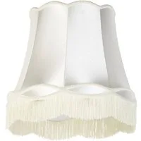 Qazqa Lampenschirm Granny, QAZQA Lampenschirm, Crème, Textil, Retro