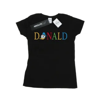 Disney - "Donald Duck Letters" T-Shirt für Damen (Schwarz)
