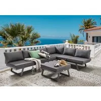 Destiny Gartenlounge-Set MANHATTAN, (18-tlg), Hocker/Tisch 70x70cm, Vielseitig aufstellbar
