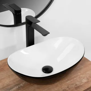 Neuesbad Aufsatzwaschtisch Royal Mini Black White NB1RE91731
