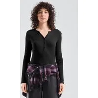 QS Langarmshirt T-Shirt Geripptes Longsleeve