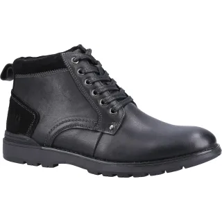 Hush Puppies Herren Dean Lederstiefel (Schwarz)