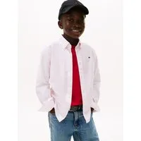 Tommy Hilfiger Langarmhemd FLAG OXFORD SHIRT LS mit Logostickerei