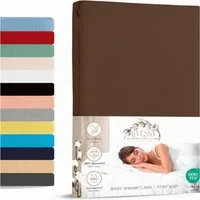 livessa Spannbettlaken Jersey Spannbettlaken Bettlaken Baumwolle weich Rundumgummi, Jersey, Gummizug: Rundumgummizug, In 9 Größen und vielen Farben erhältlich aus 100% Baumwolle