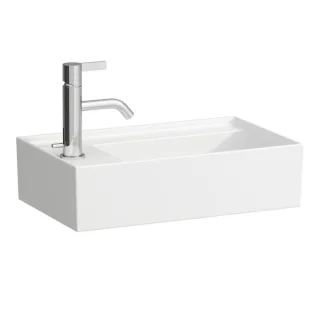LAUFEN Kartell Handwaschbecken 8153350001111, 46x28cm, weiß, 1 Hahnloch links, Saphirkeramik