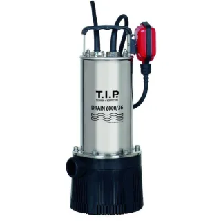 T.I.P. Drain 6000/36 Tauchdruckpumpe - Edelstahl 30136, 6.000 l/h, 34 m Förderhöhe , bis 4 Beregner, für Regentonne/Zisterne