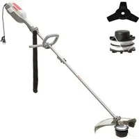 ikra GmbH Elektro-Motorsense IES 1000 C, 23 cm cm Arbeitsbreite Messer, 37 cm cm Arbeitsbreite Faden, mit Fadenspule, 3-Zahn-Messer & Schultergurt