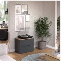 Vicco Kommode Wido, Anthrazit/Sonoma, 60 x 50 cm mit 2 Schubladen (1 St)