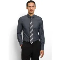 OLYMP Langarmhemd Level 5 Businesshemd, body fit, Royal-Kentkragen, unifarben